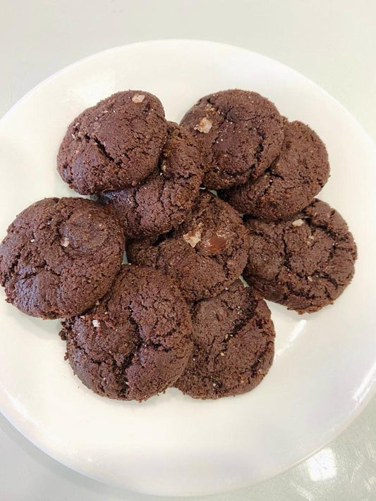 Heavenly Varlhona Seasalt Double Chocolate Cookies (~220g)